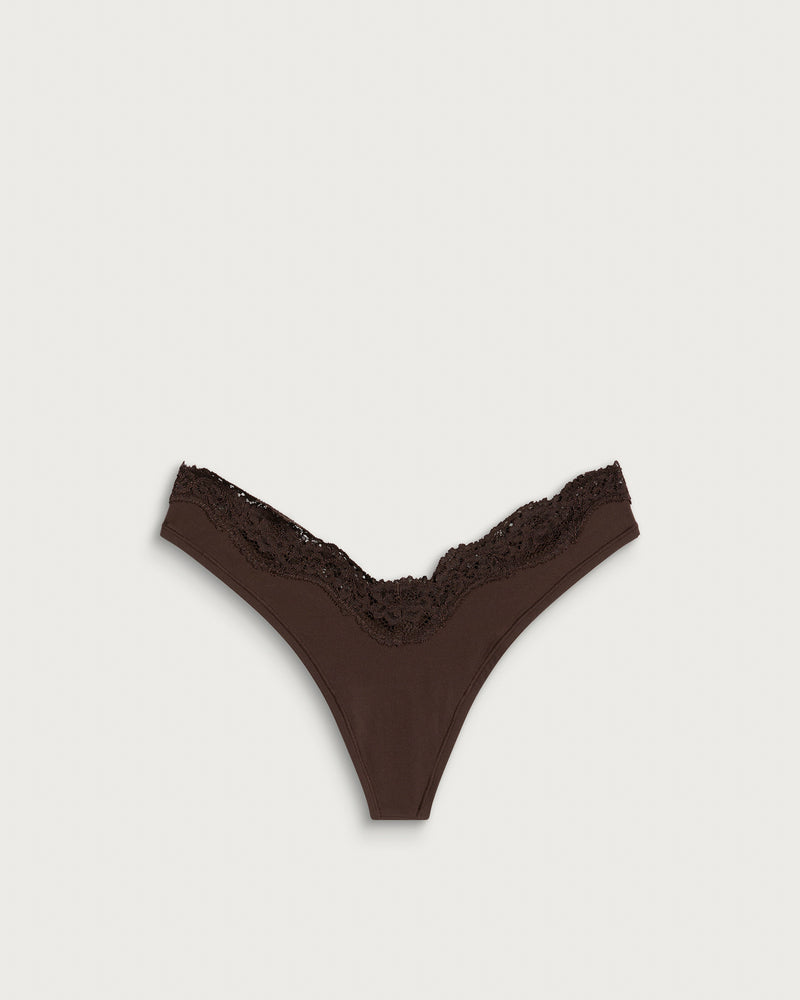SKIMS Fits Everybody Lace Dip Thong