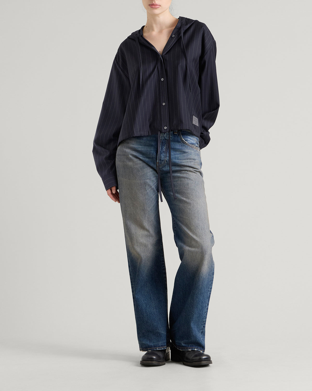 Acne Studios Sip Wool Pinstripe Shirt