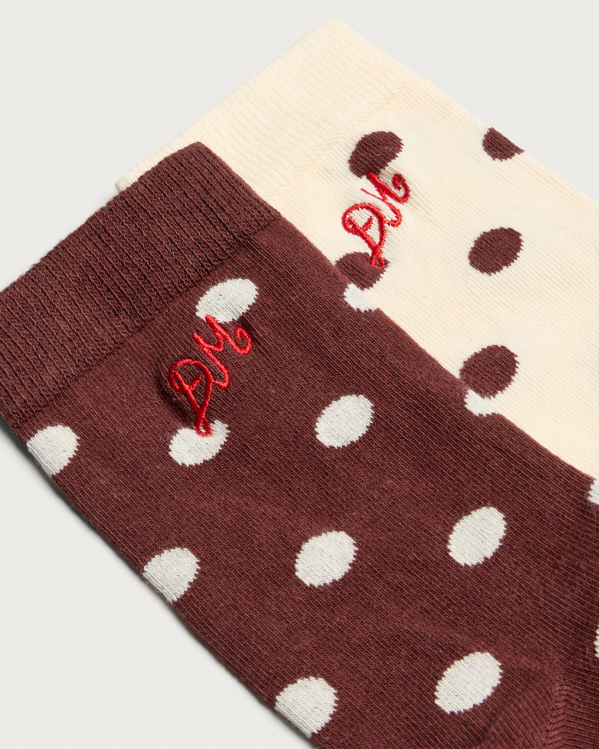 Damson Madder Spot Socks - 2 Pack