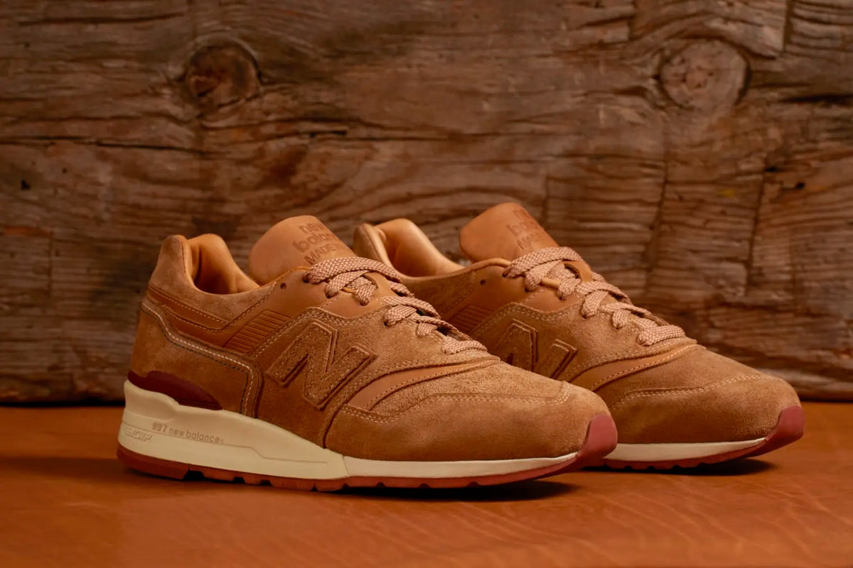 The New Balance x Red Wing M997RW sneakers.