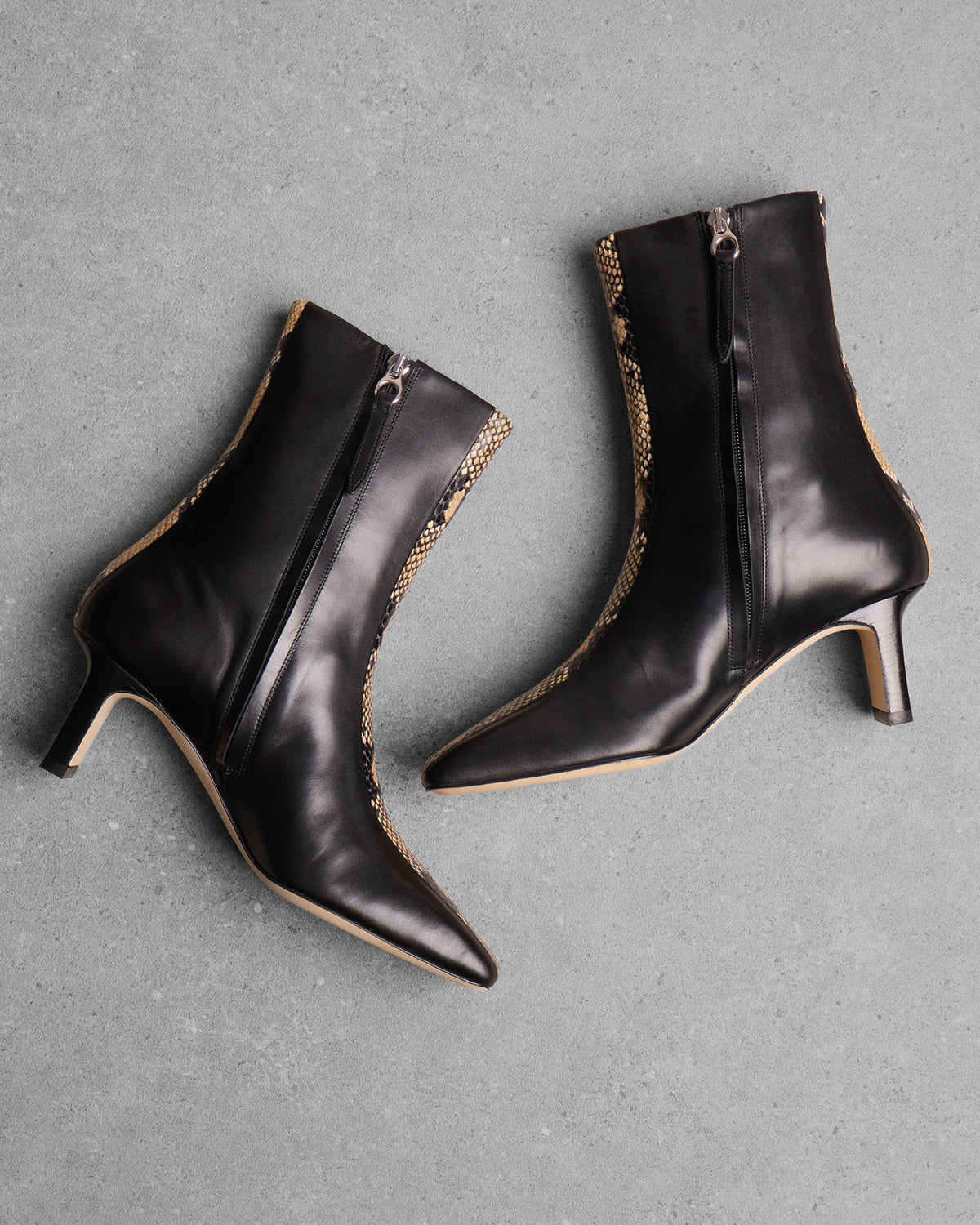 Aeyde Billie Square Toe Heel Ankle Boots
