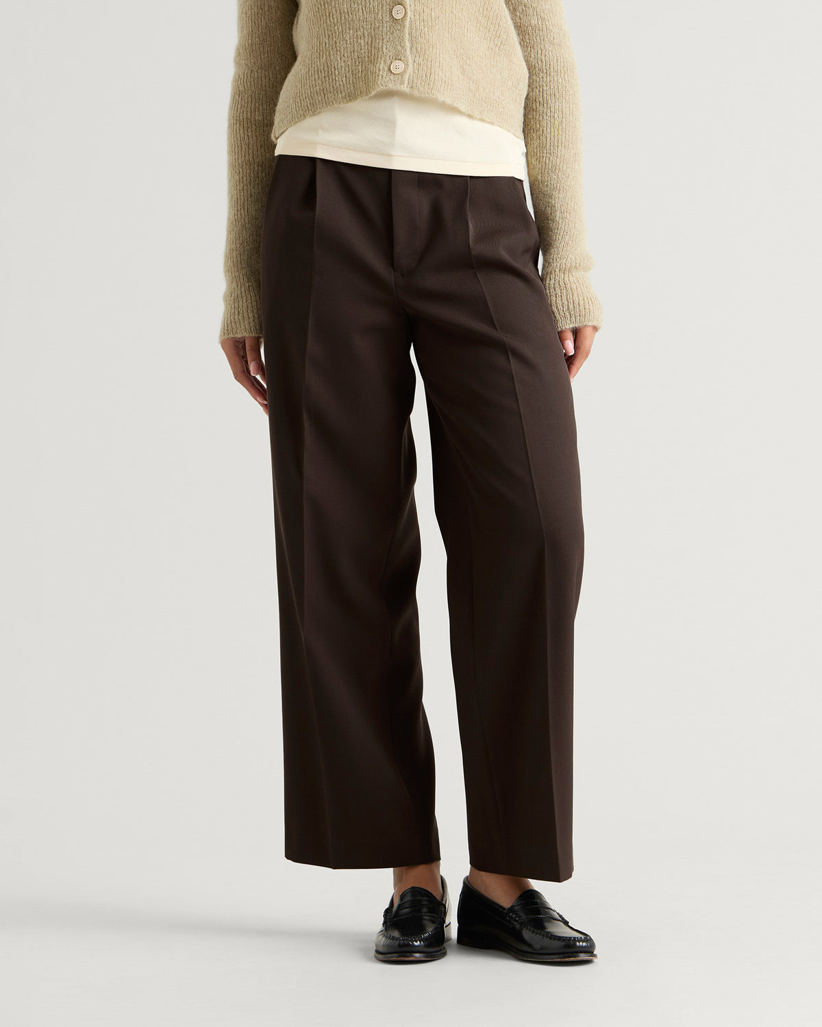Auralee Gabardine Two-Tuck Slacks