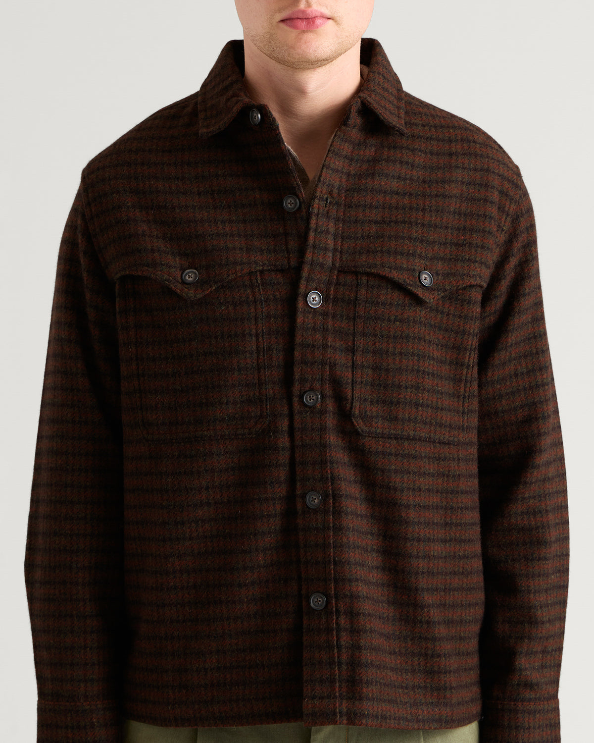 Barbour Heritage + Hatfield OS Houndstooth Overshirt