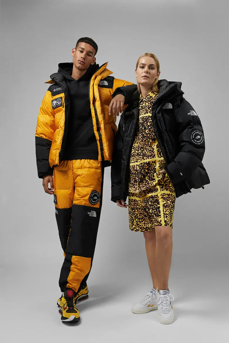 Man wearing The North Face Seven Summits gore tex down pant
