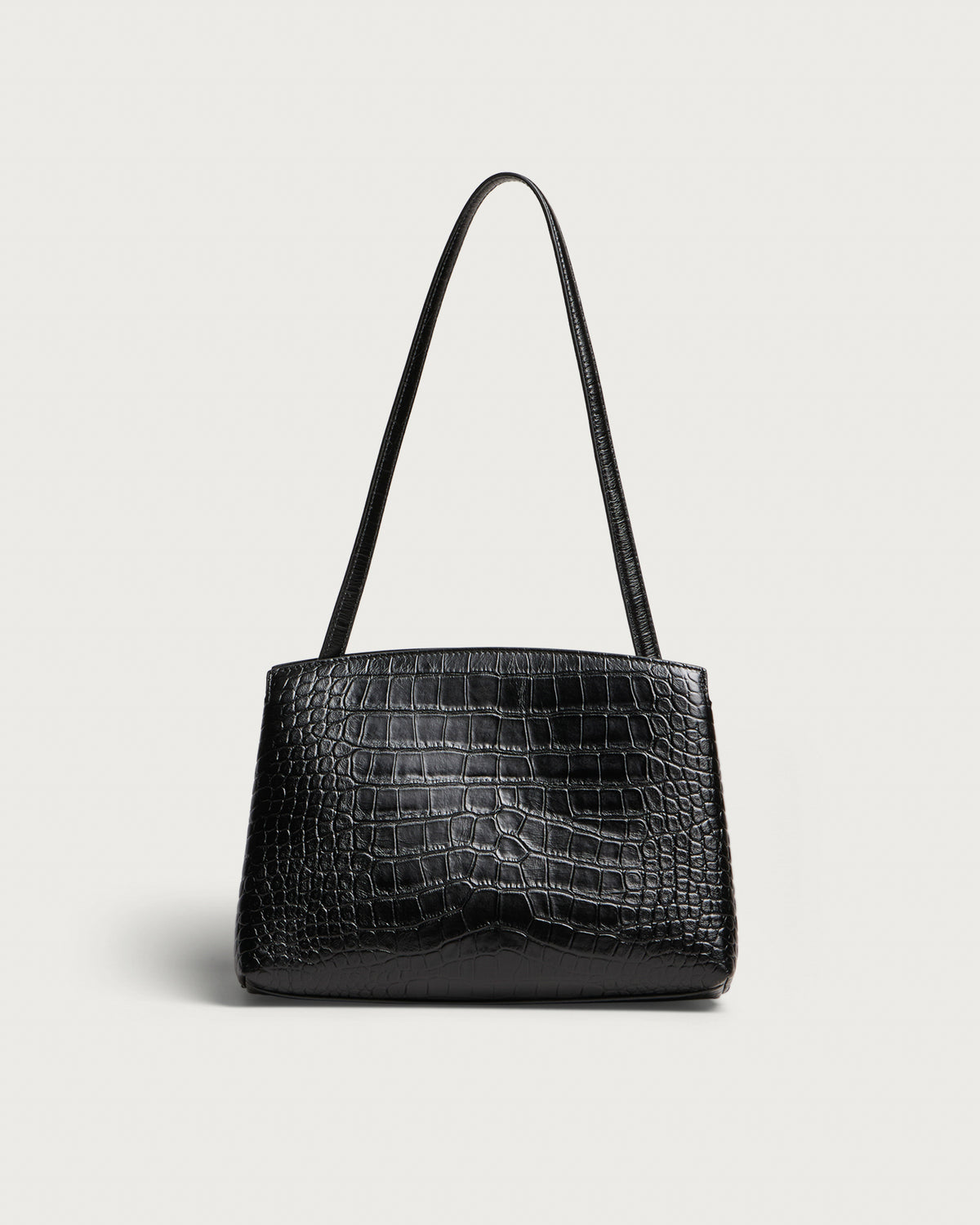 Liffner Pushlock Pouch Croc Embossed Shoulder Bag