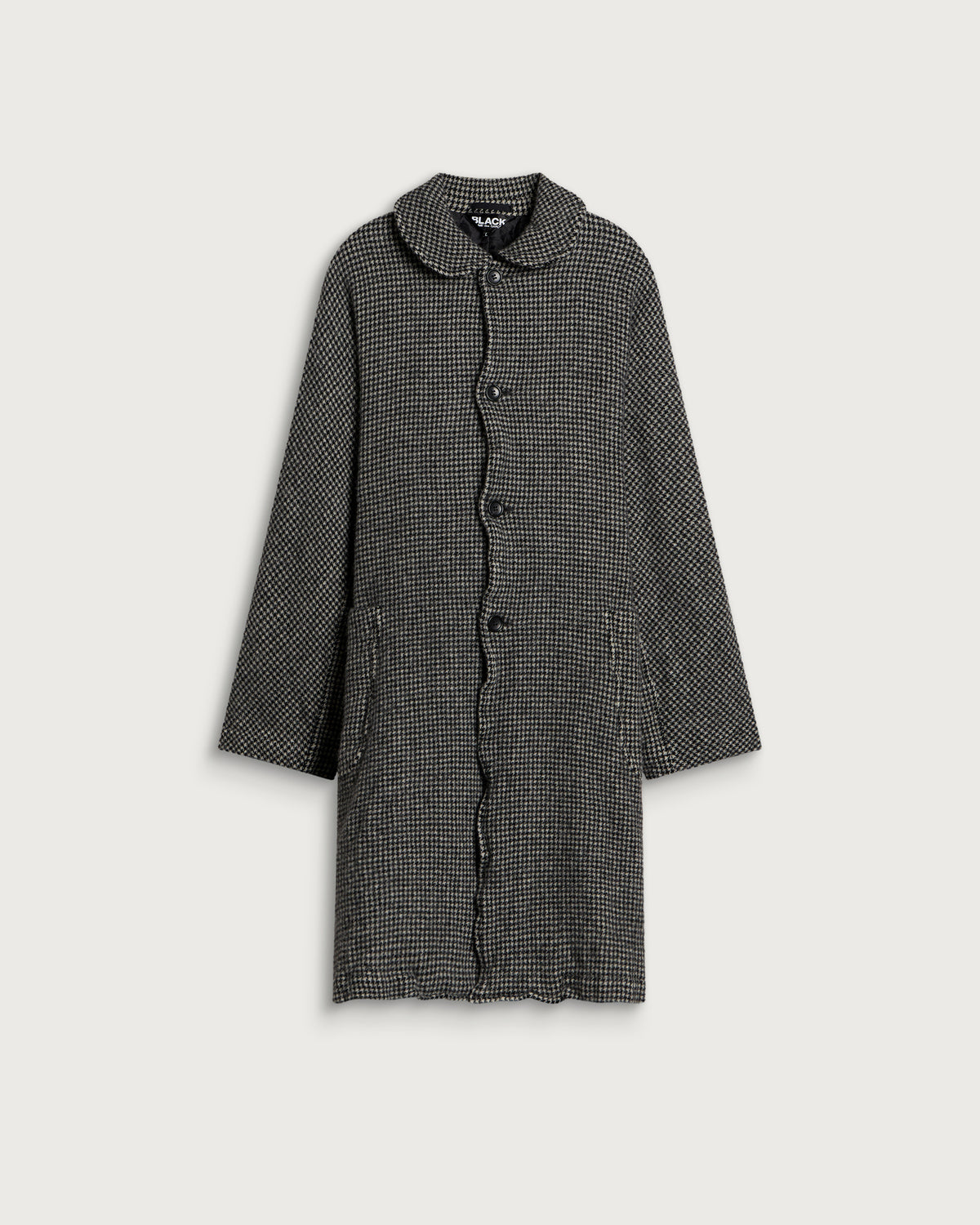 Comme des Garçons Black Tweed Houndstooth Coat
