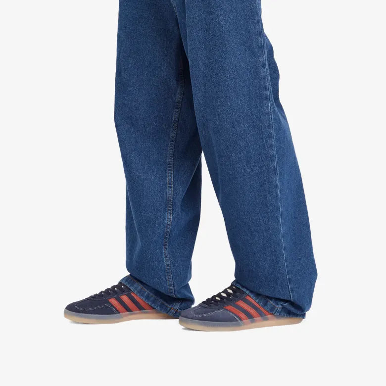 adidas Gazelle Indoor Sneaker in navy and red