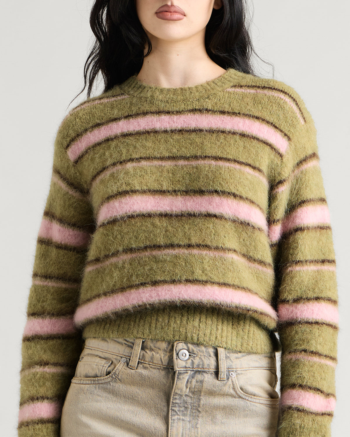 Dunst Striped Hairy Sweater