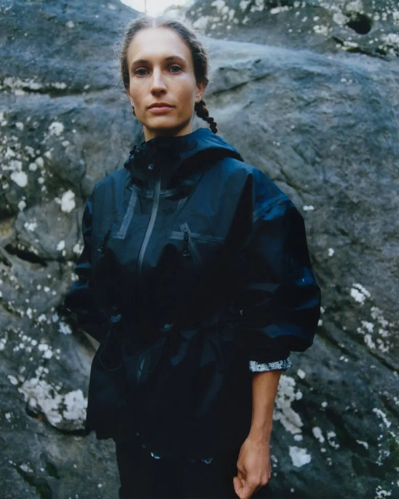 Photoshoot displaying outdoor clothing from Cecilie Bahnsen’s debut collaboration with outdoor experts The North Face