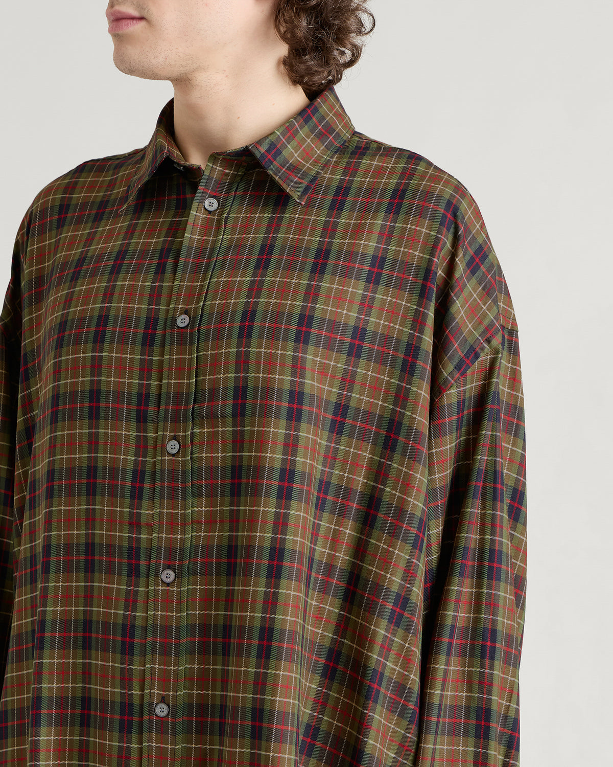 Acne Studios Setar Check Flannel Long Sleeve Shirt