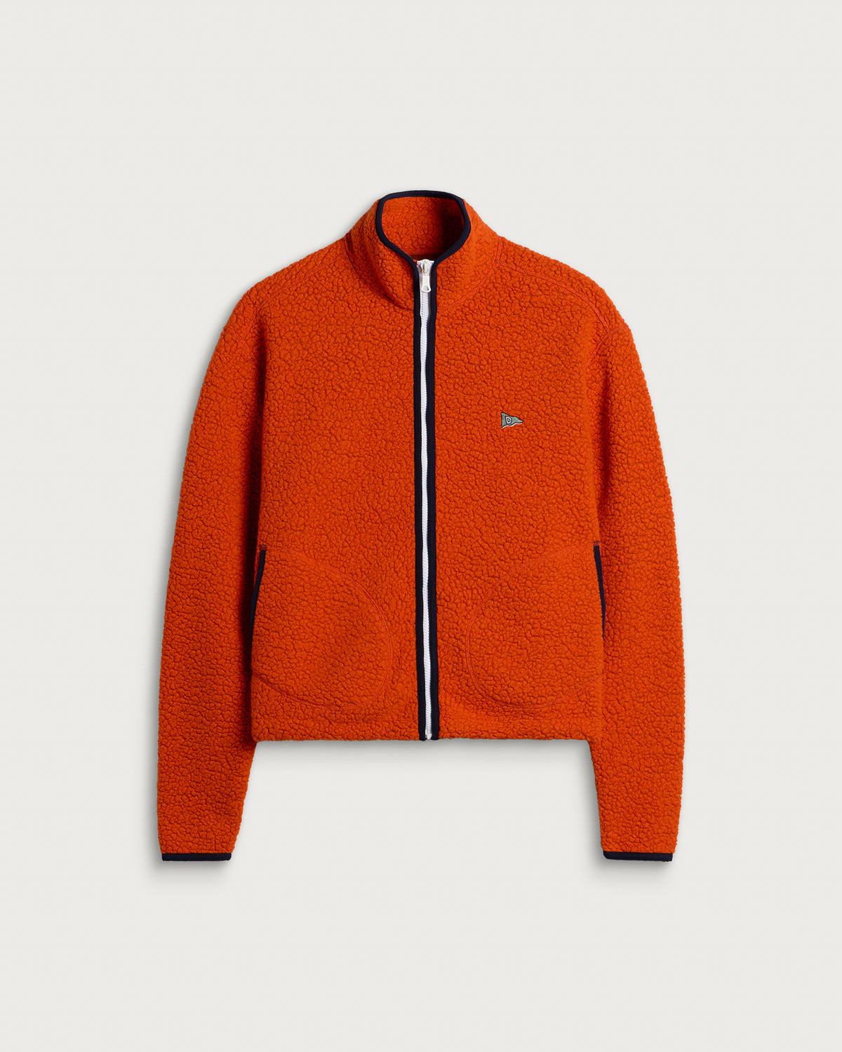 Drake's Boucle Wool Zip Fleece Jacket