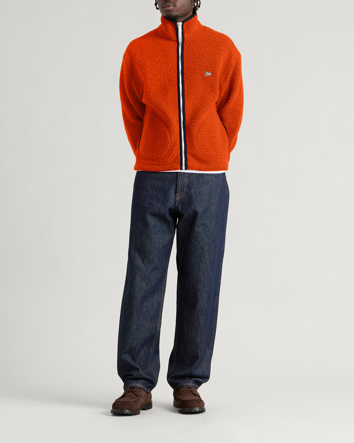 Drake's Boucle Wool Zip Fleece Jacket
