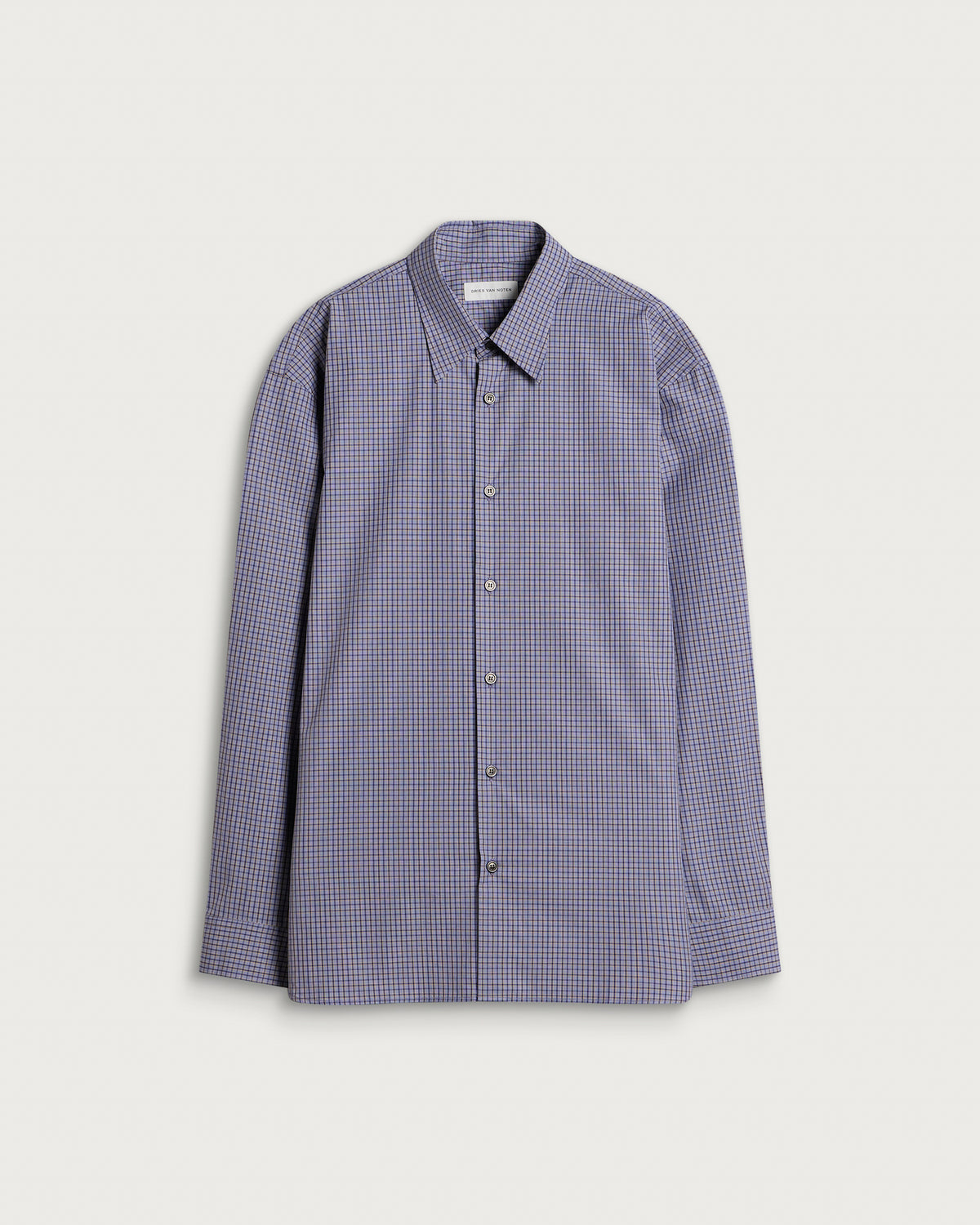 Dries Van Noten Croom Micro Check Cotton Shirt