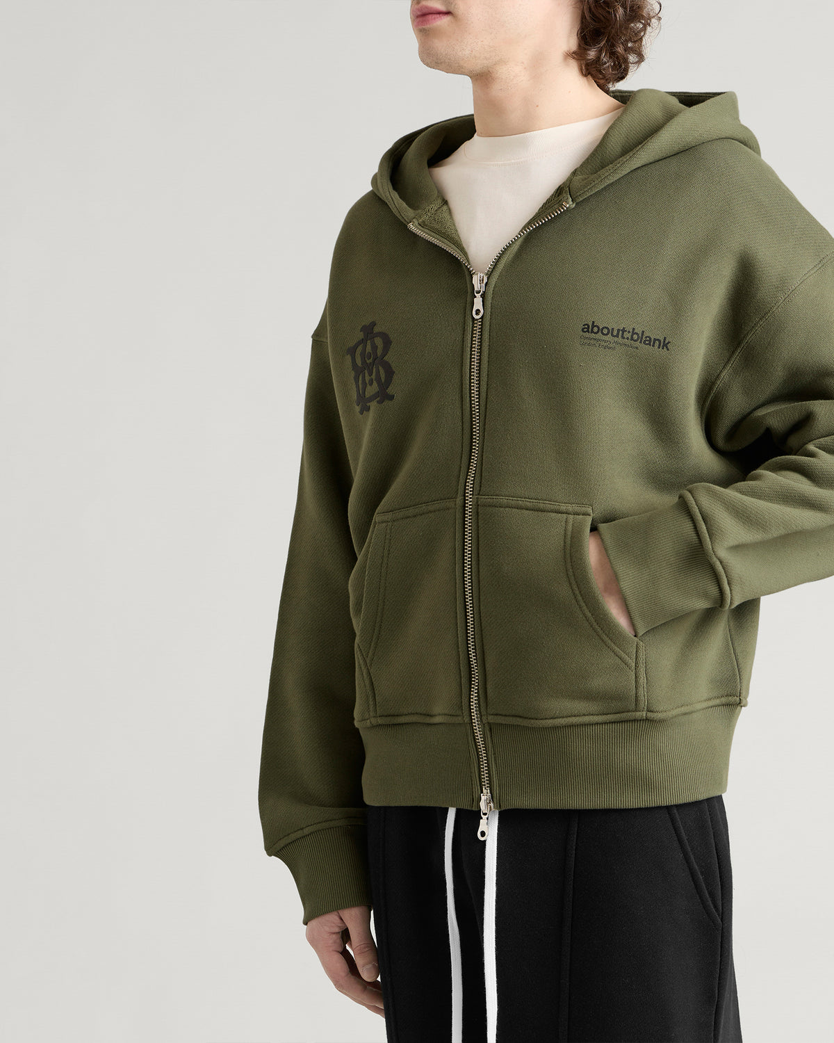 About:Blank Dual Logo Zip Hoodie