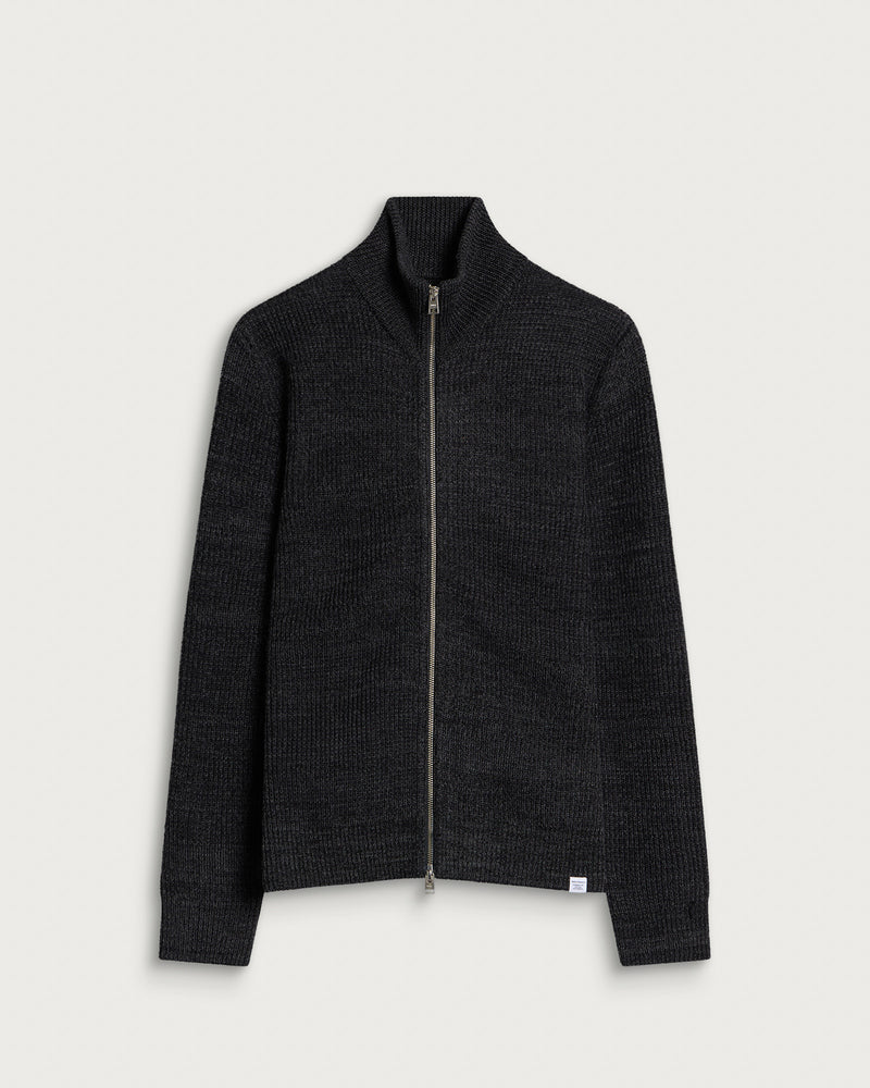 Norse Projects Hagen Wool Cotton Rib Zip Jacket