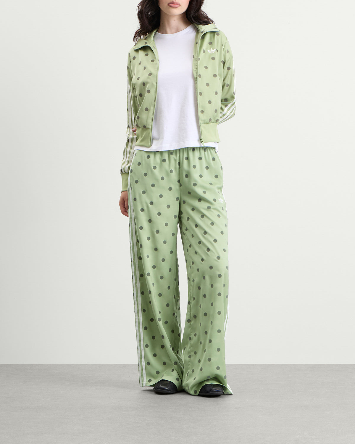 adidas Satin Polka Dots Wide Leg Pant