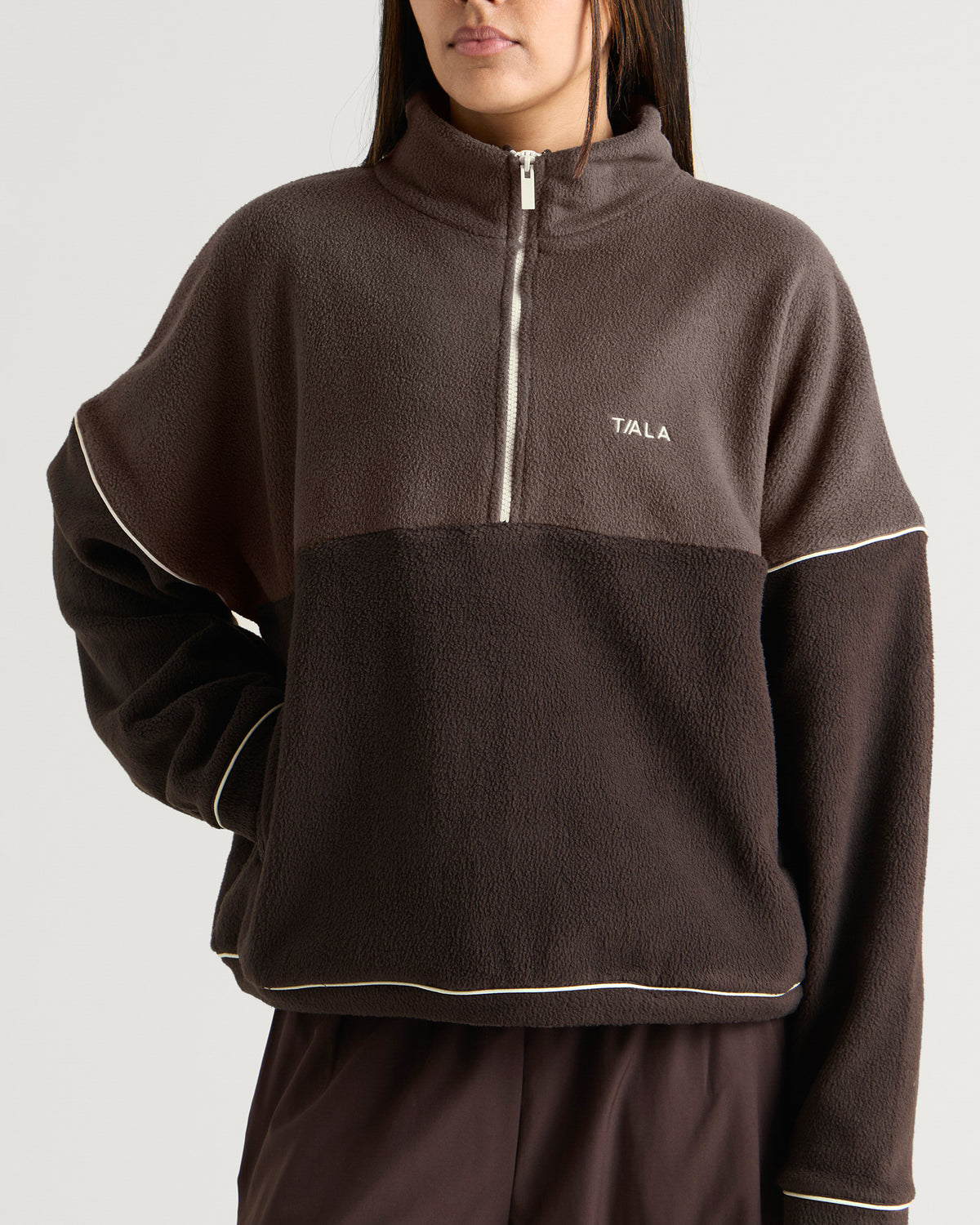 TALA 2-Tone Quarter Zip Fleece Jacket