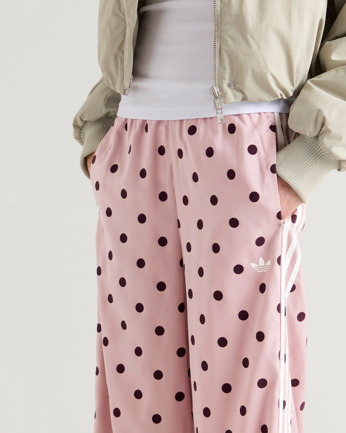 adidas Satin Polka Dots Wide Leg Pant