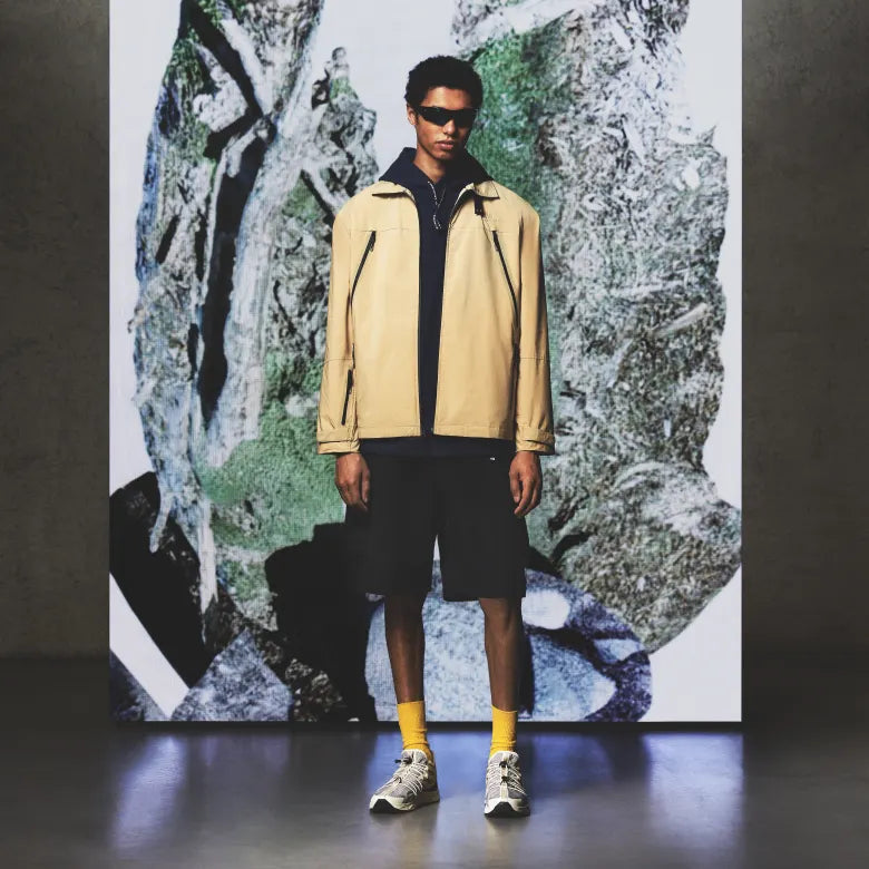 Male wearing The North Face outdoor clothing from the Urban Exploration SS23 collection