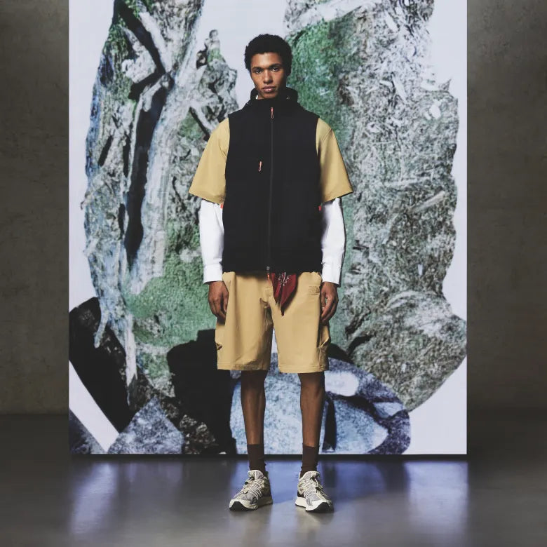 Male wearing The North Face outdoor clothing from the Urban Exploration SS23 collection
