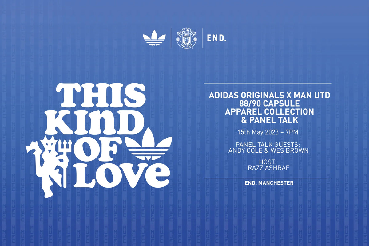 poster for Manchester united event at end. store