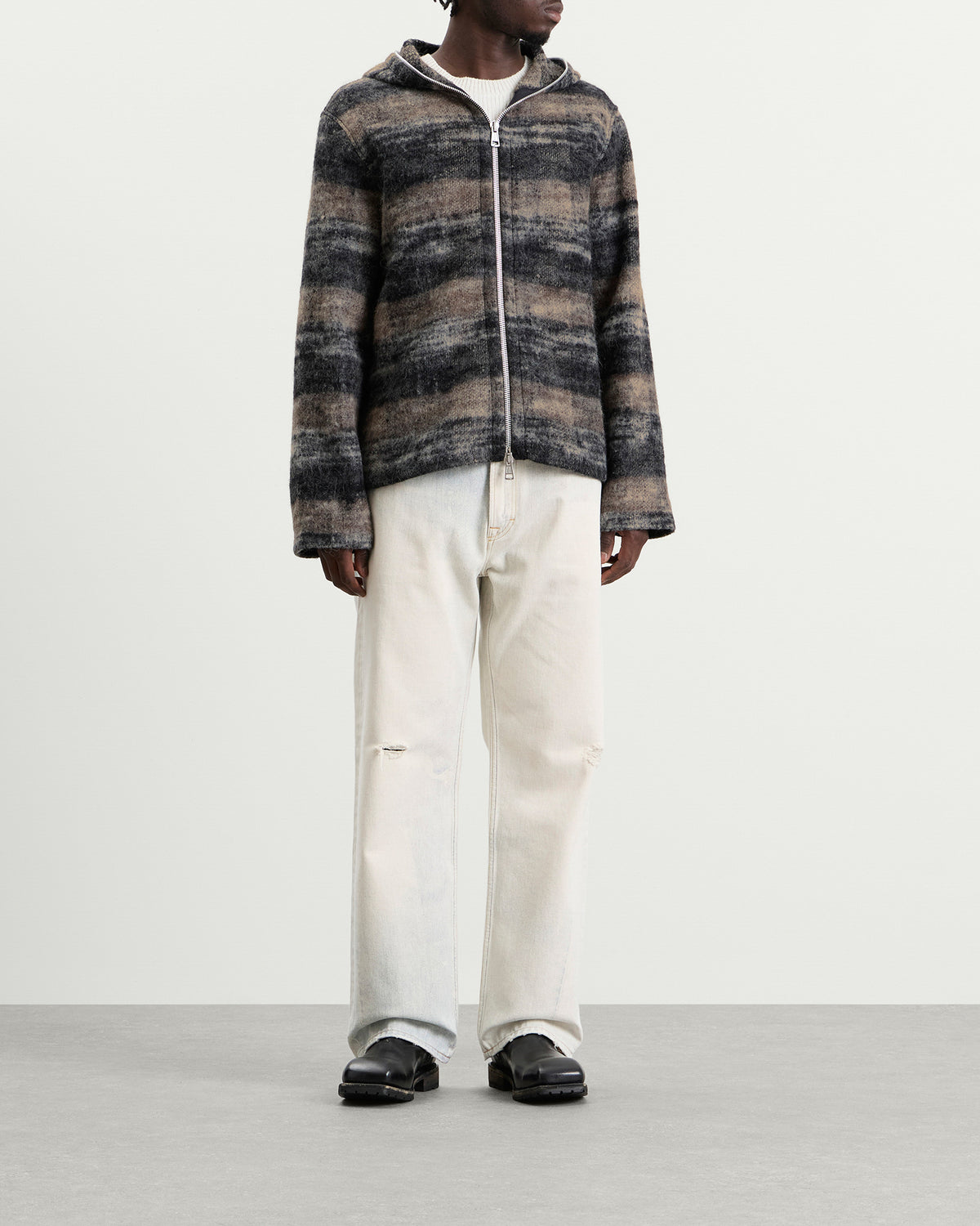 Our Legacy Woods Check Lofty Wool Full Zip Hood