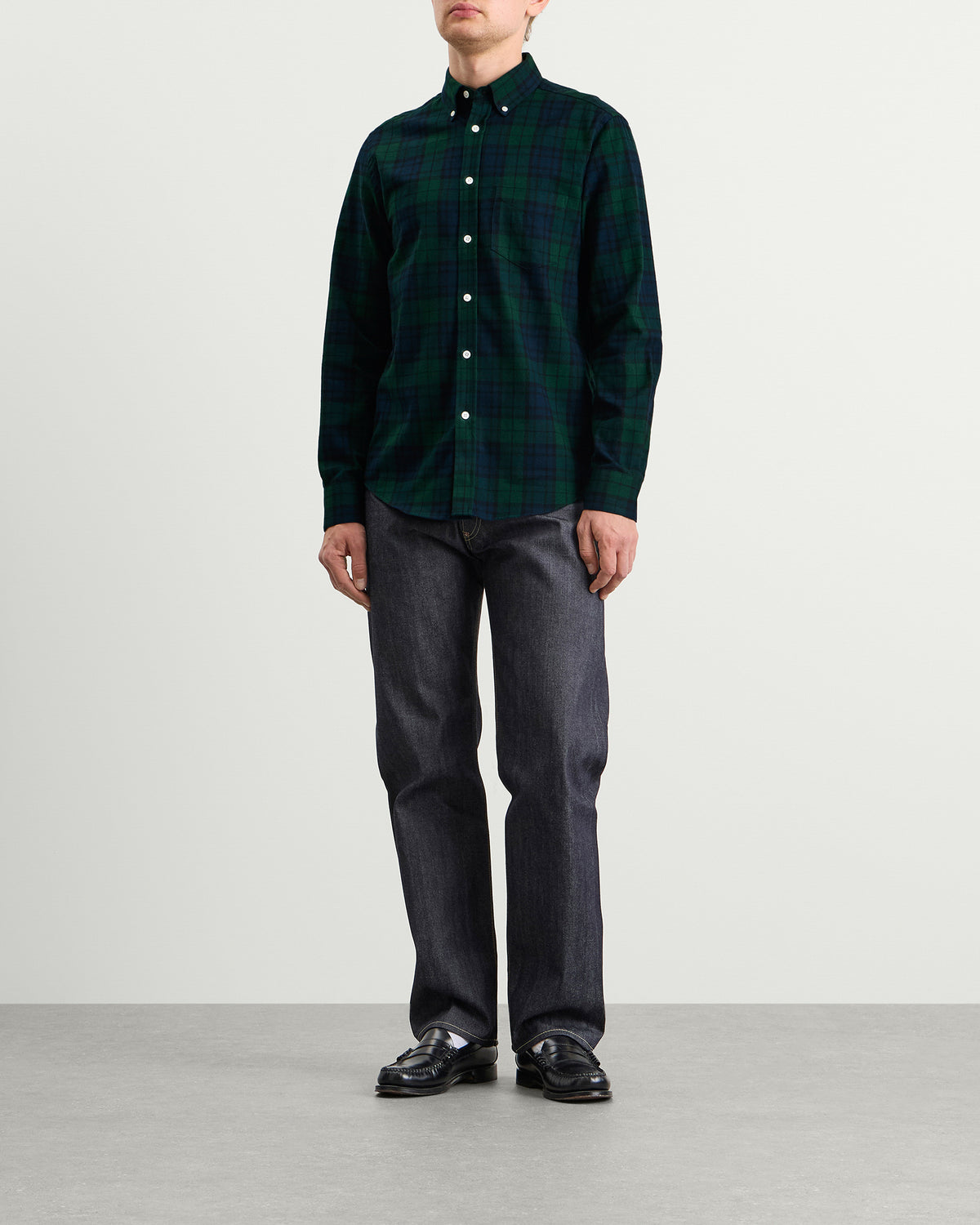 Portuguese Flannel Bonfim Blackwatch Check Shirt