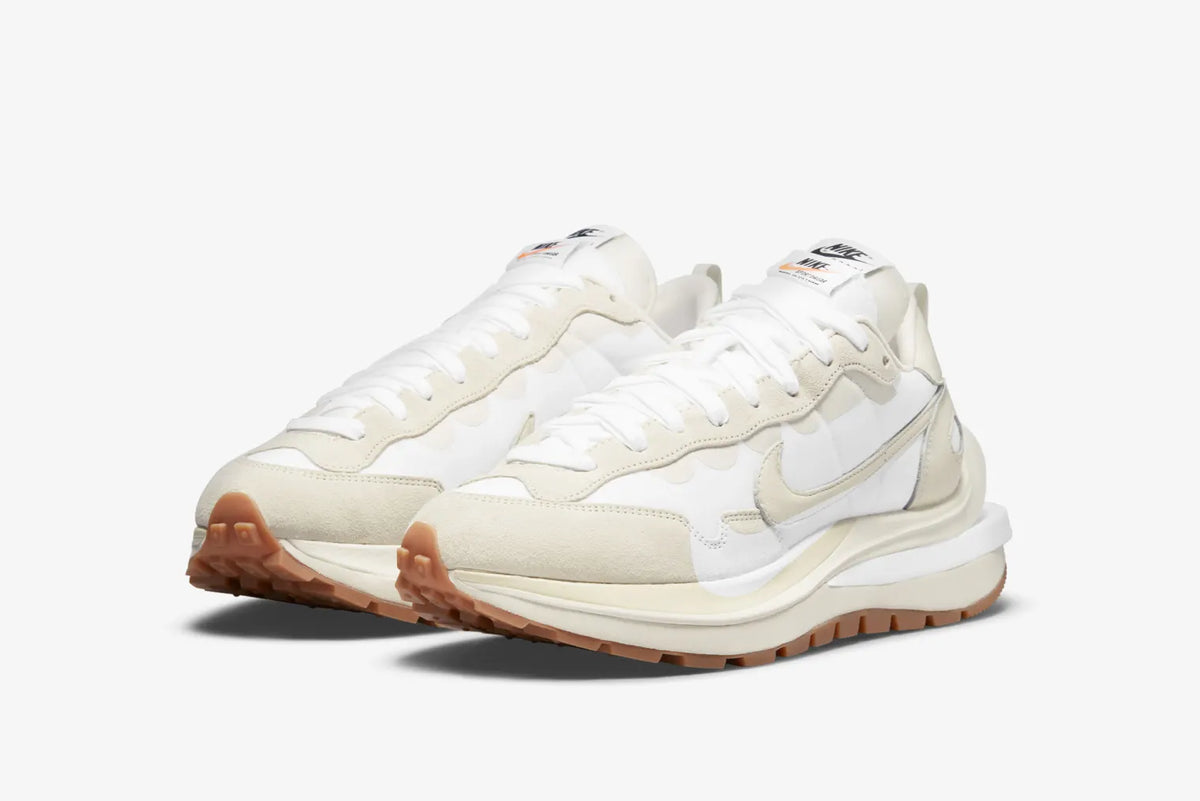 The Nike x Sacai Vaporwaffle sneakers.