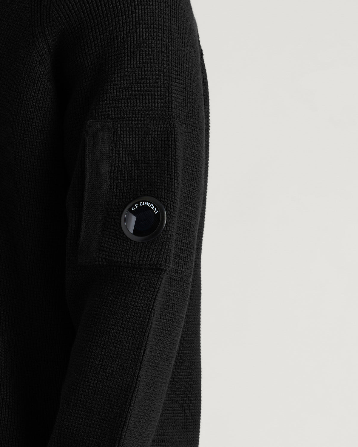 C.P. Company Waffle Knit Lens Zip Cardigan