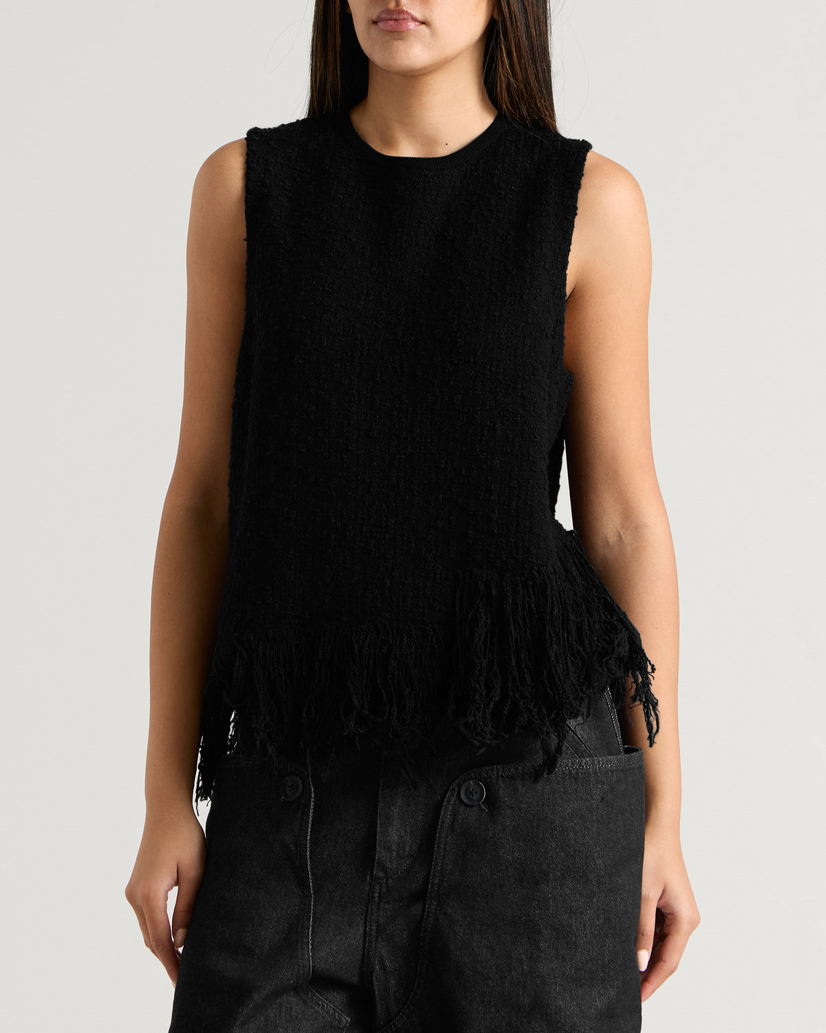 Y-3 Knit Fringe Vest