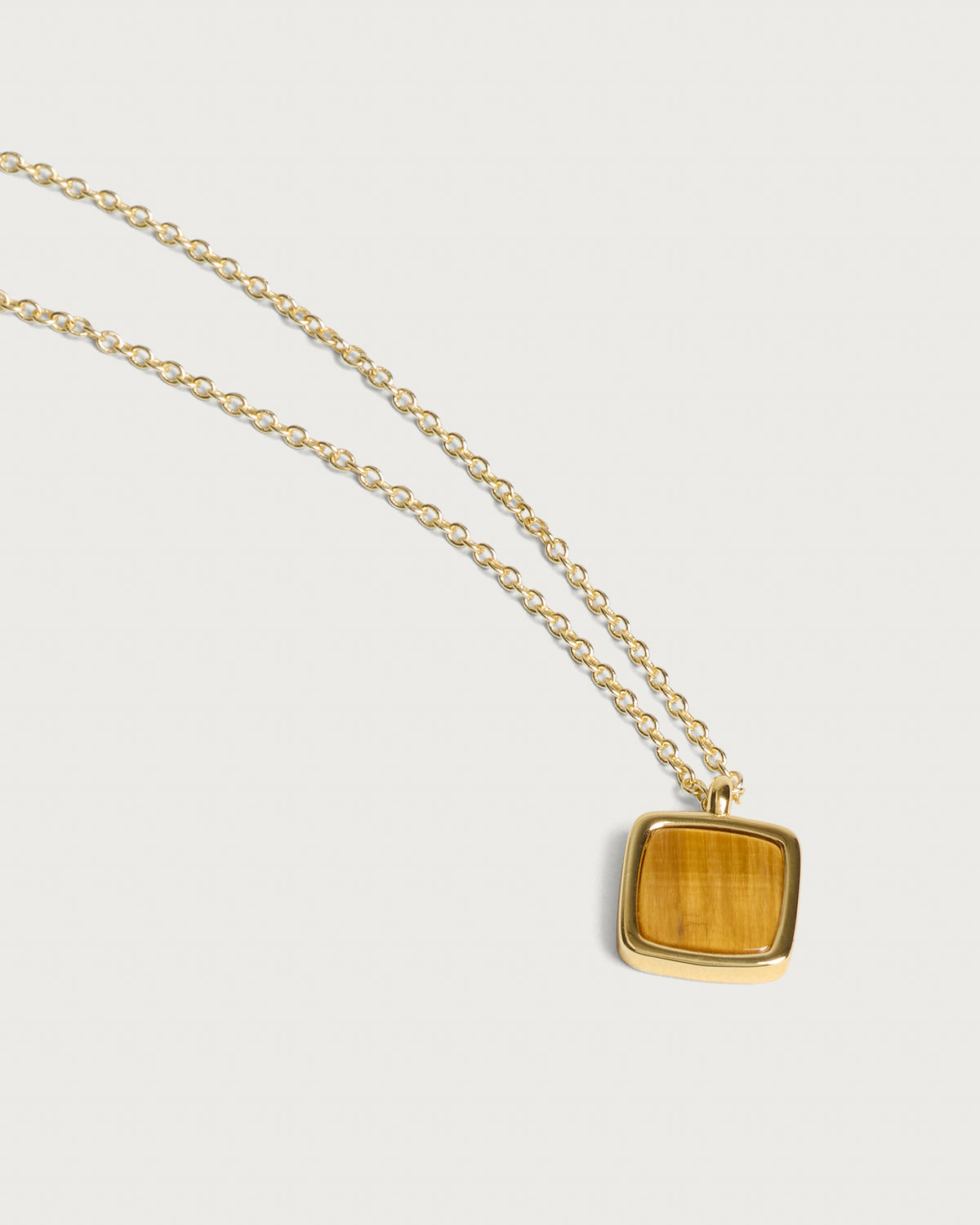 Common Lines Tiger Eye Pendant Necklace