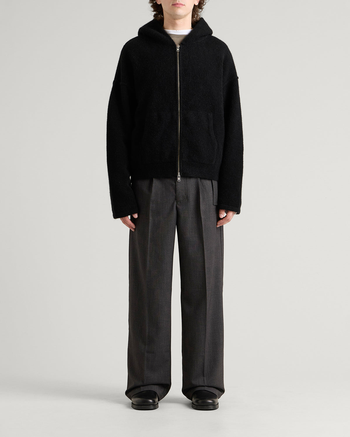 Beach Brains Knit Zip Hood