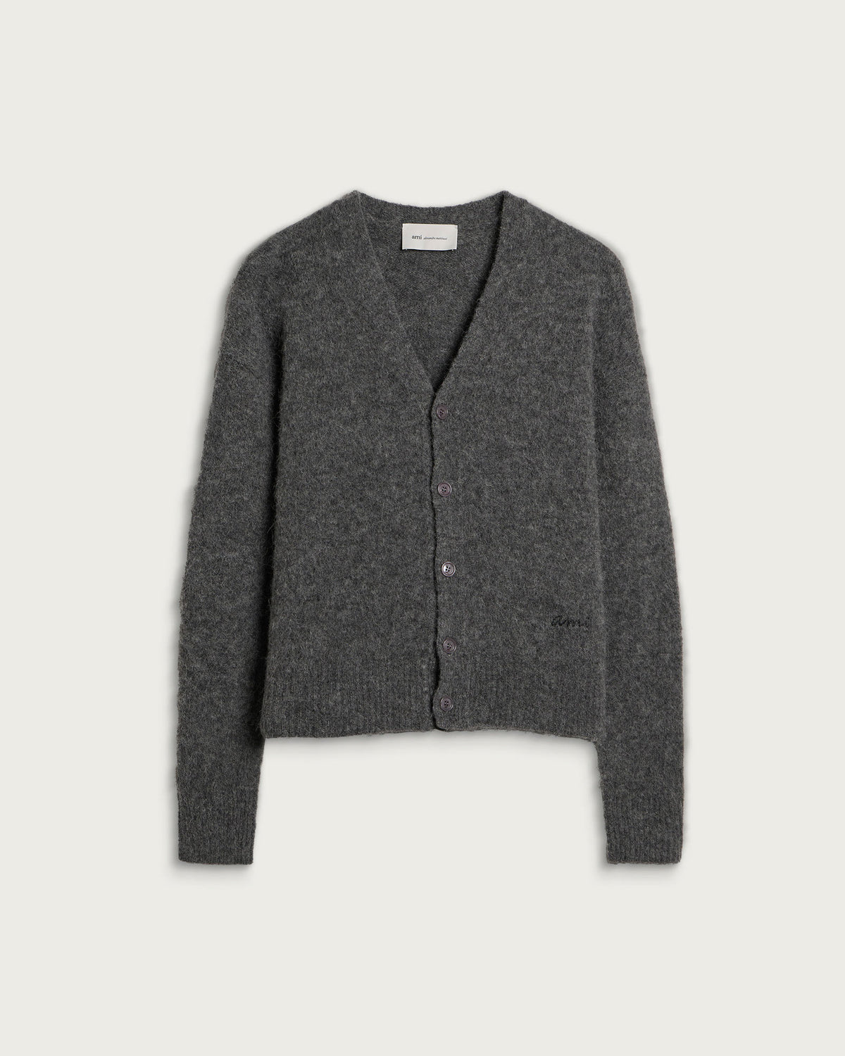 AMI Paris Alpaca Cardigan With ADC