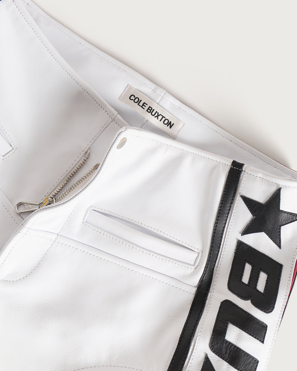 END. x Cole Buxton Leather Trials Pants
