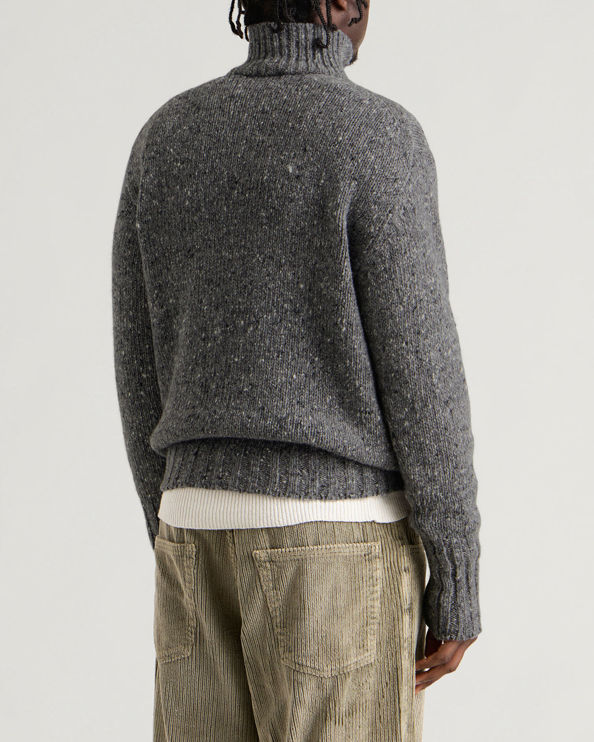 Auralee Homespun Tweed Knit Zip Jumper