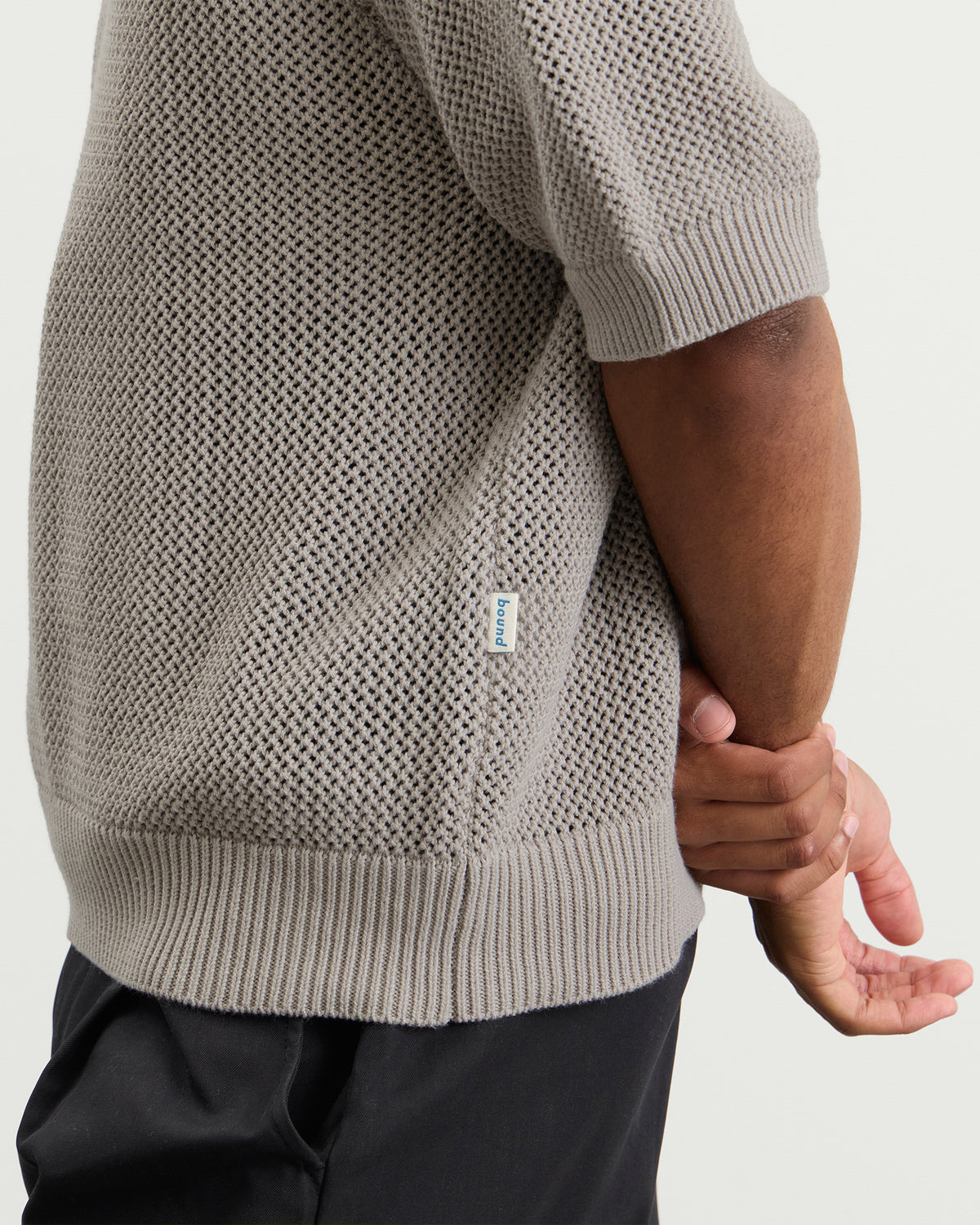 Bound Crochect Knit Polo