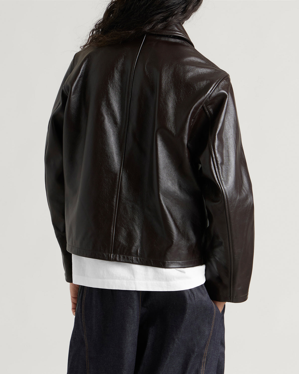 Sage Nation Fold Leather Blouson