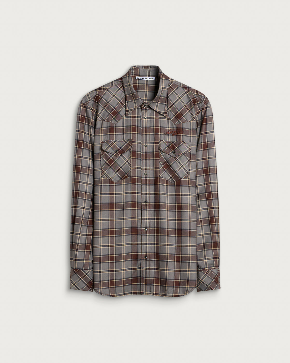 Acne Studios Surrow Check Flannel Long Sleeve Shirt