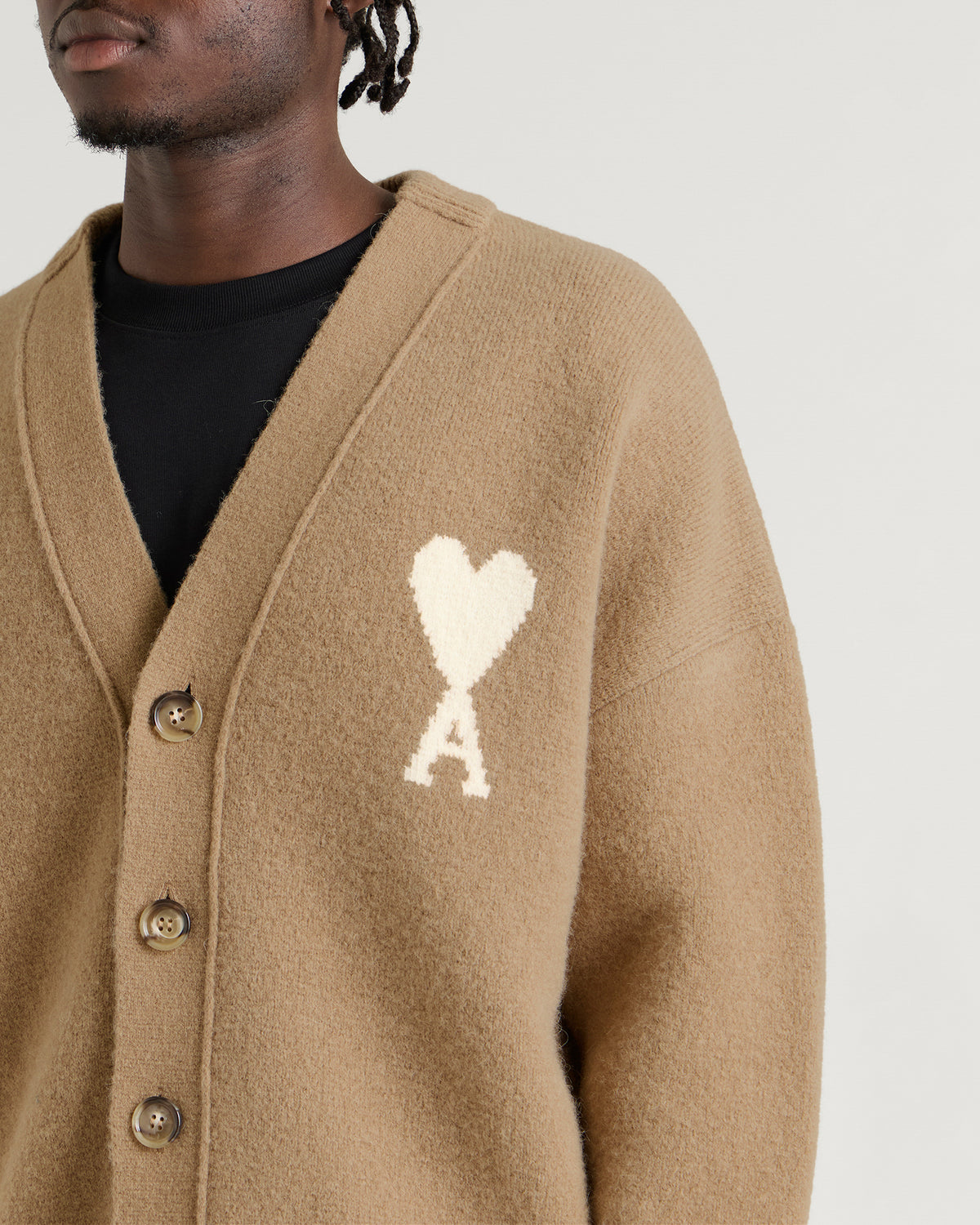 AMI Paris Alpaca Cardigan With ADC