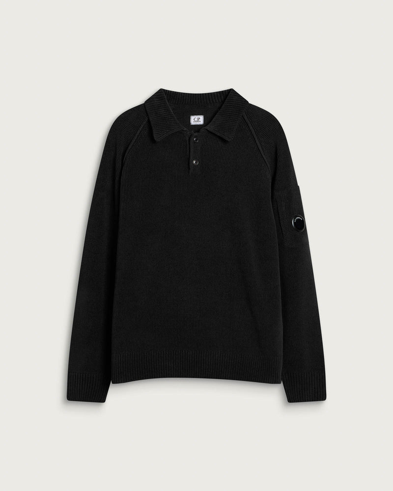 C.P. Company Chenille Knit Polo Sweater