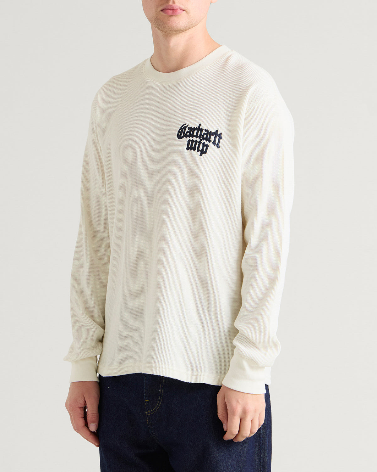 Carhartt WIP Long Sleeve Blackletter Waffle T-Shirt