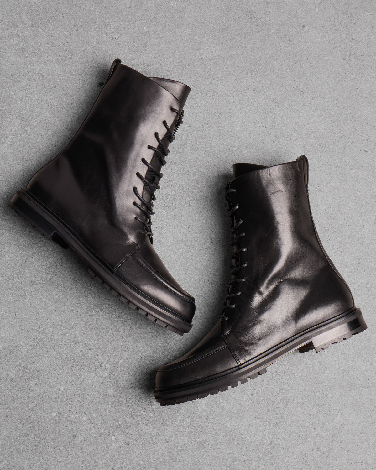 Aeyde Tate Leather Lace Up Ankle Boots