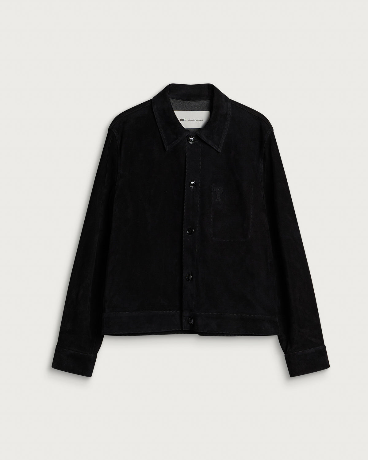 AMI Paris Suede Jacket With Embossed ADC
