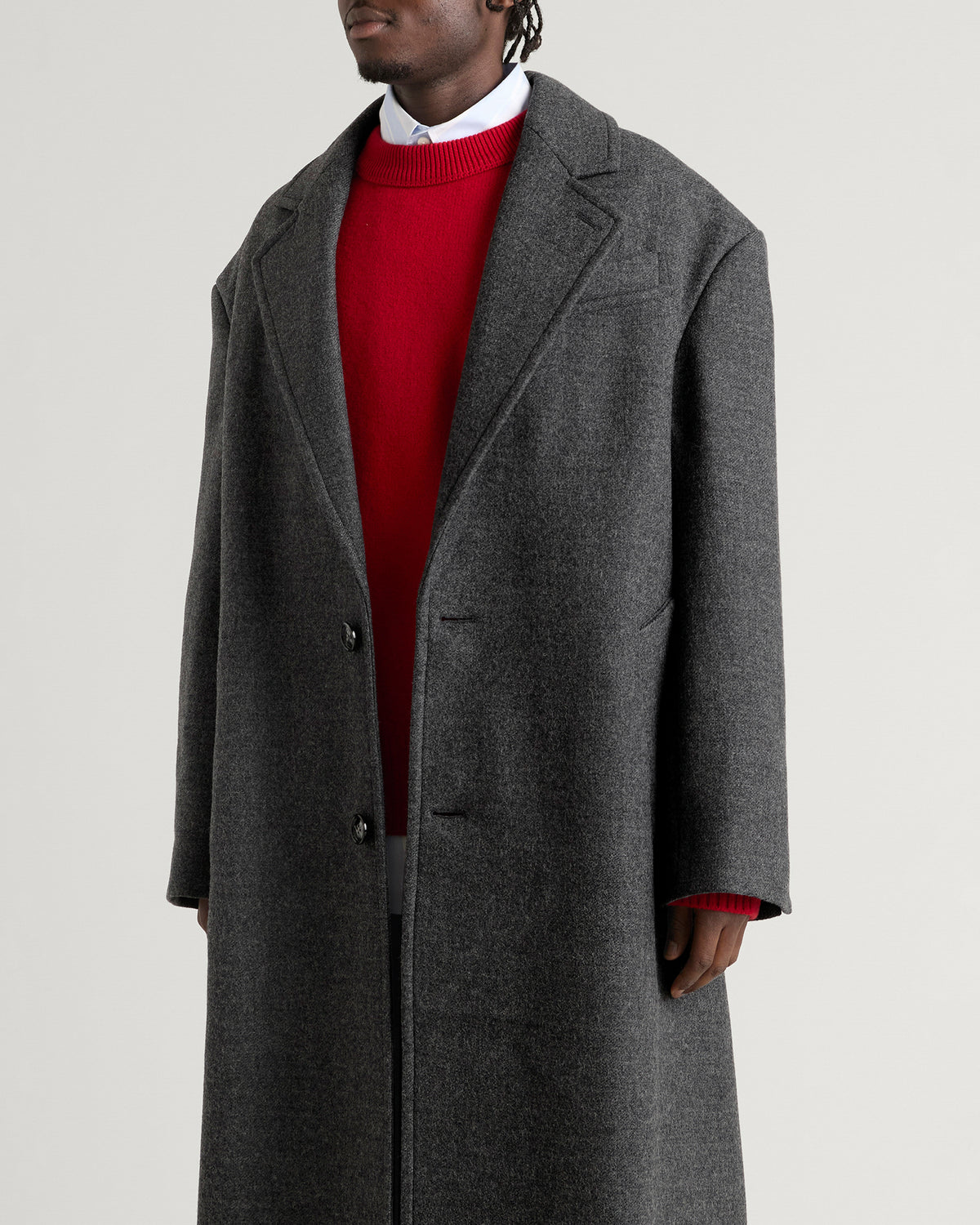 AMI Paris Boiled Wool Cozy Coat
